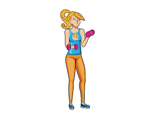 Illustration Fitnessfrau